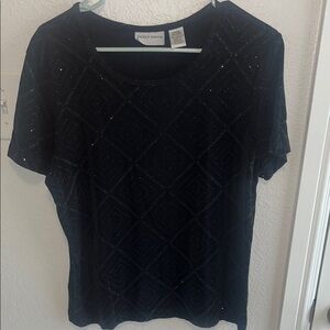 Black Short Sleeve Top
